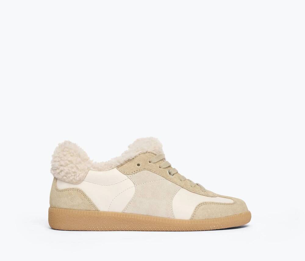 NEW FREDA SALVADOR women's jackie court sneaker in stucco suede